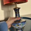 Cloisonne lamp met kap