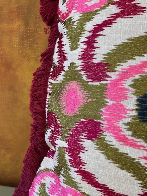 Harlequin ixora kussen