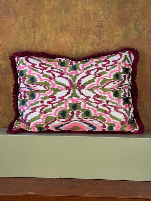 Harlequin ixora kussen