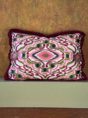 Harlequin ixora kussen