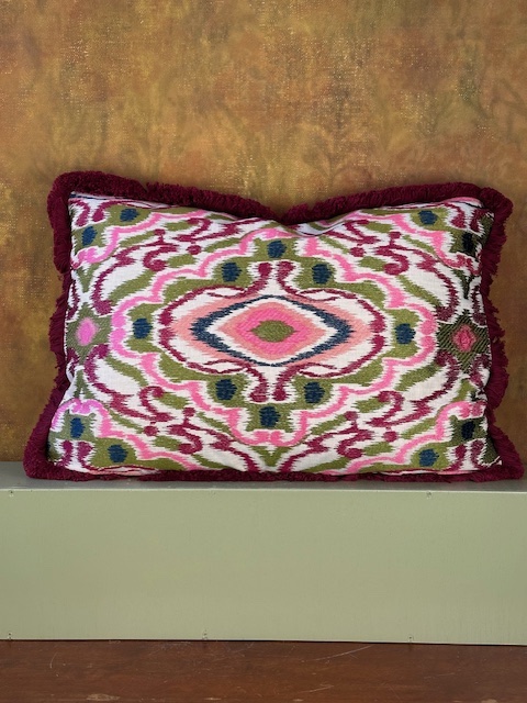 Harlequin ixora kussen