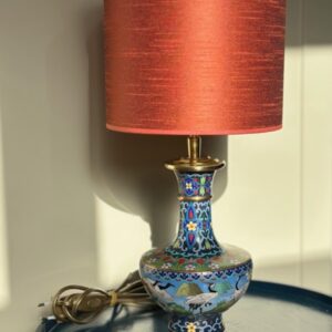 Cloisonne lamp met kap VERKOCHT